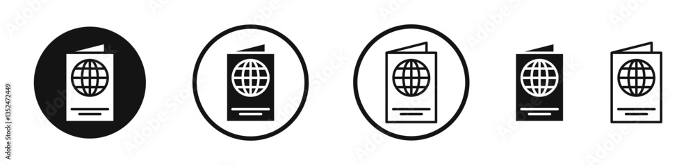 Aufkleber passport icon set. vector icons for apps and website ui design