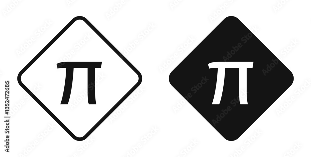 Aufkleber pi icon set. vector icons for apps and website ui design