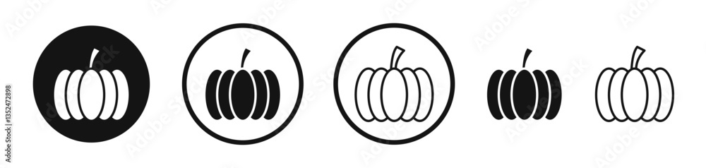 Poster pumpkin icon set. vector icons for apps and website ui design