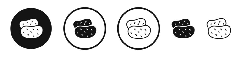 Potato icon set. vector icons for apps and website ui design