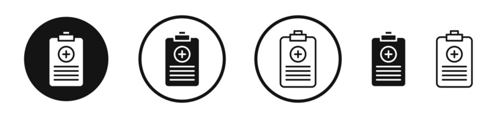 Prescription icon set. vector icons for apps and website ui design