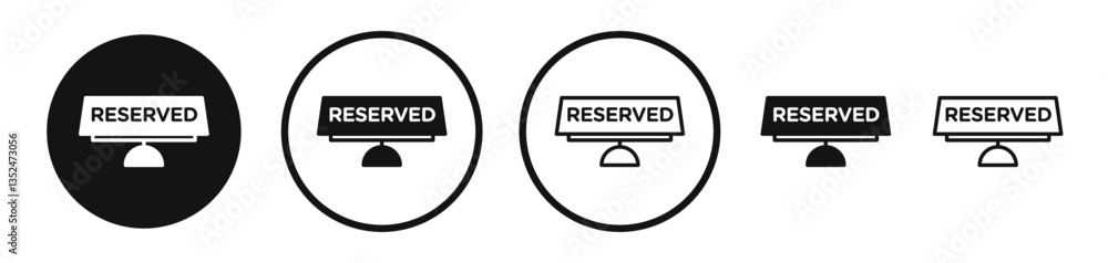 Poster reservation table icon set. vector icons for apps and website ui design