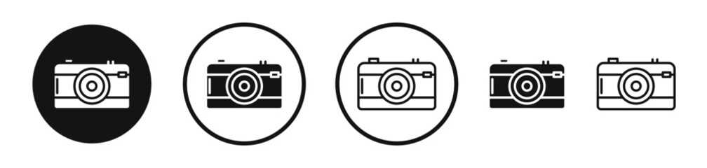 Retro camera icon set. vector icons for apps and website ui design