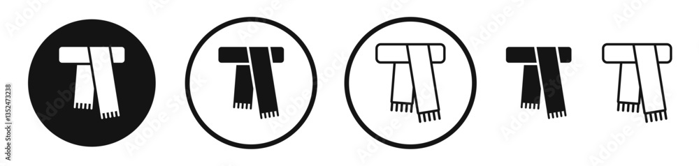 Poster scarf icon set. vector icons for apps and website ui design