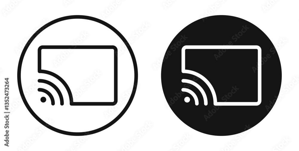 Fototapete screencast icon set. vector icons for apps and website ui design