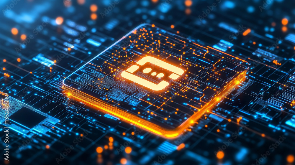 Poster lock icon of cyber security digital data, digital data network protection, global network 5g high-sp