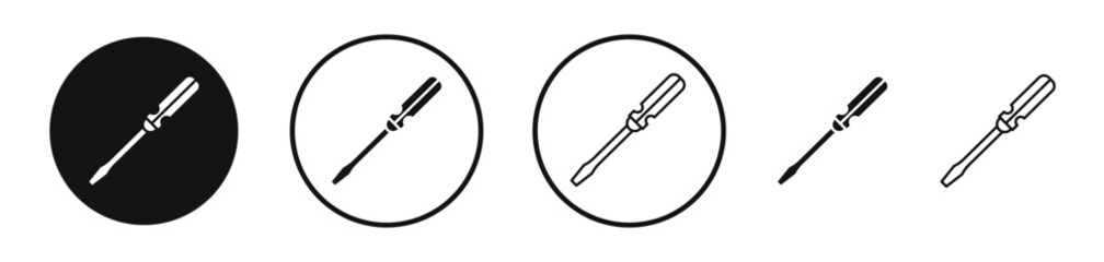 Screwdriver icon set. vector icons for apps and website ui design