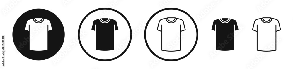 Poster shirt icon set. vector icons for apps and website ui design
