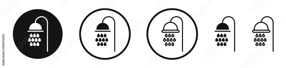 Aufkleber shower icon set. vector icons for apps and website ui design