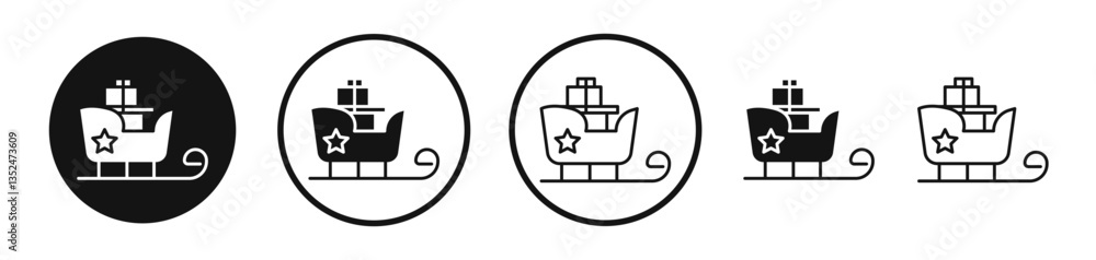 Poster sleigh icon set. vector icons for apps and website ui design