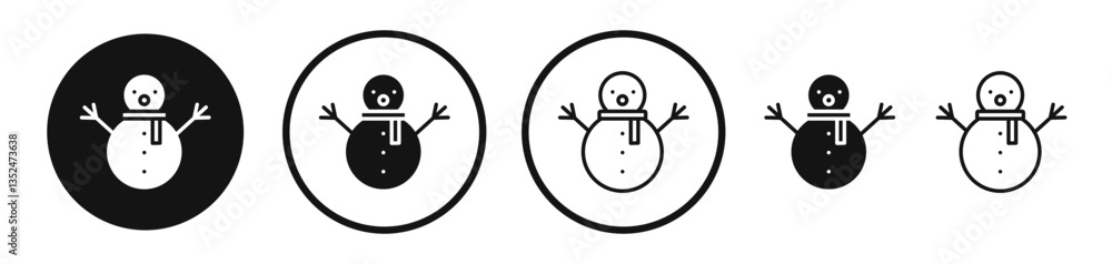 Poster snowman icon set. vector icons for apps and website ui design
