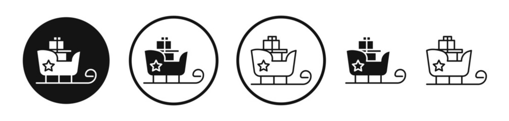 Sleigh icon set. vector icons for apps and website ui design