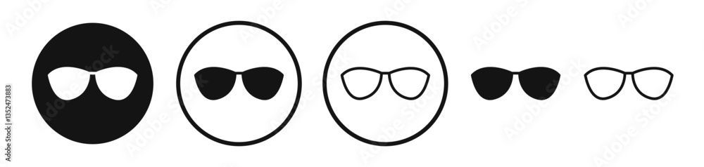 Aufkleber sunglasses icon set. vector icons for apps and website ui design