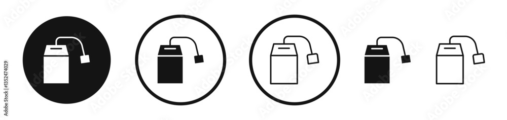 Poster tea bag icon set. vector icons for apps and website ui design