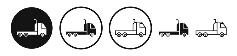 Truck container empty icon set. vector icons for apps and website ui design