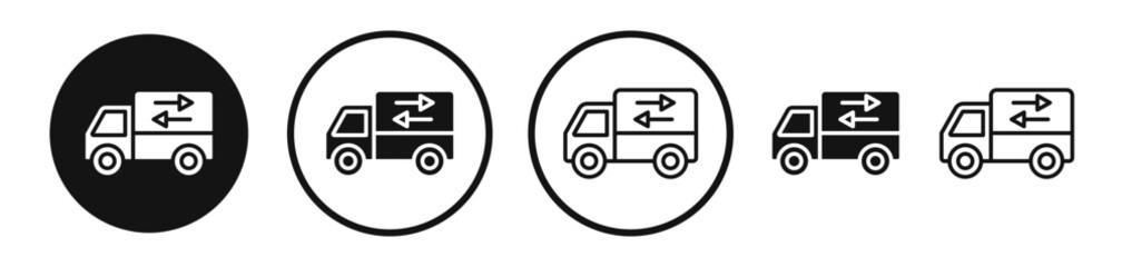 Truck arrow icon set. vector icons for apps and website ui design