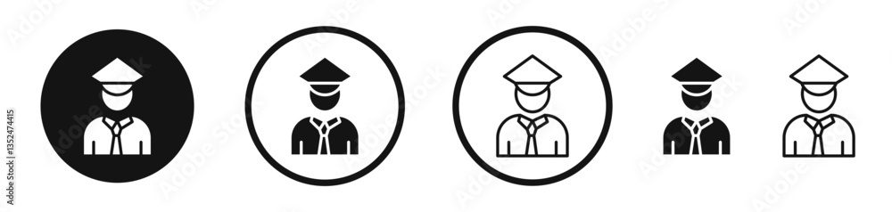 Poster user pilot icon set. vector icons for apps and website ui design