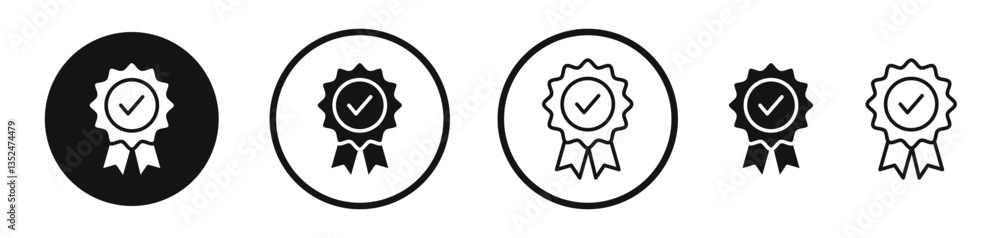 Poster warranty icon set. vector icons for apps and website ui design