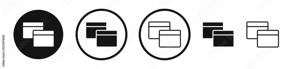 Poster window restore icon set. vector icons for apps and website ui design