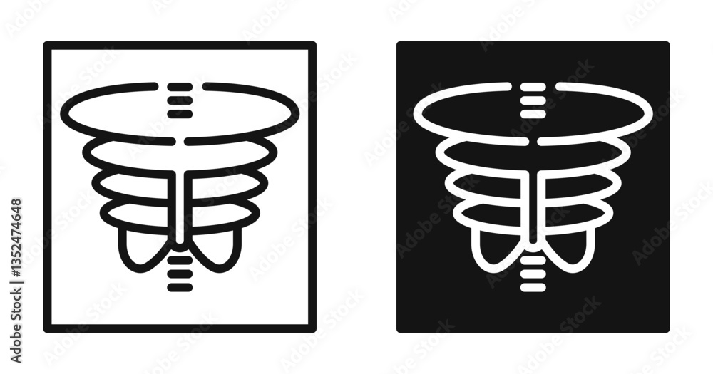 Aufkleber x ray icon set. vector icons for apps and website ui design
