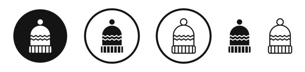 Winter hat icon set. vector icons for apps and website ui design