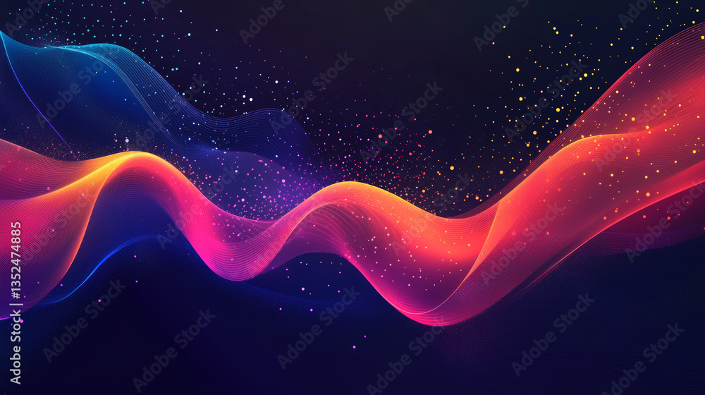 Poster digital technology network data and communication concept abstract background