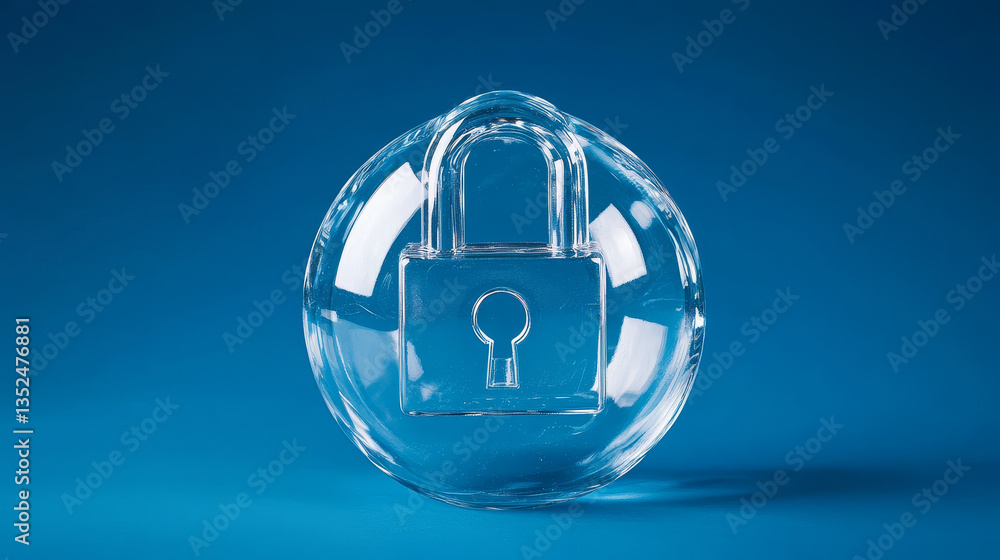 Poster cybersecurity and privacy protection are concepts in computer technology. the padlock is inside a tr