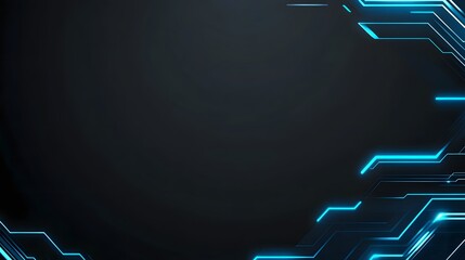 Futuristic digital circuit pattern with glowing neon lines