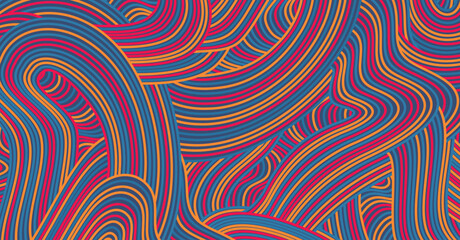 Abstract colored background textured irregular wave striped lines. seamless geometric pattern design for certificates, invitations, textiles, apparel, covers, banners and more.