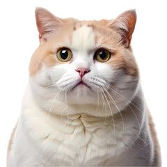 Fototapeta premium Cute British Shorthair Cat Fluffy Pet isolated on transparent background
