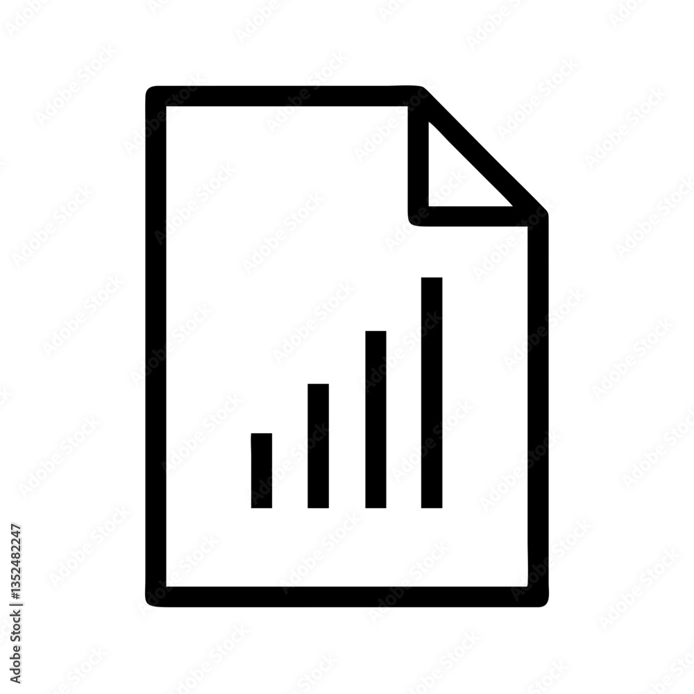 Poster document with a bar chart symbolizing data analysis, reports, business intelligence, and statistical