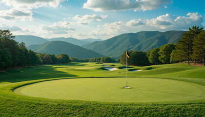 Obraz premium Mountain Golf Course in Green Valley