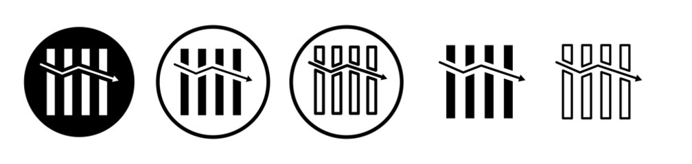 Attrition icons symbol. Flat and line design style.