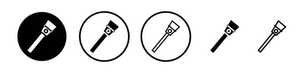 Car dipstick icons symbol. Flat and line design style.
