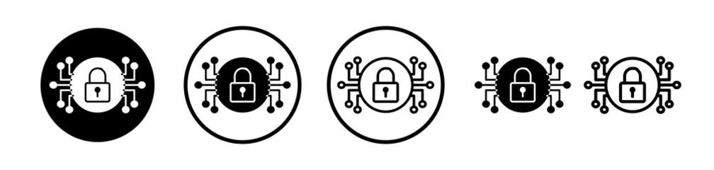 Cyber security vector icon symbol. illustration sign collection.