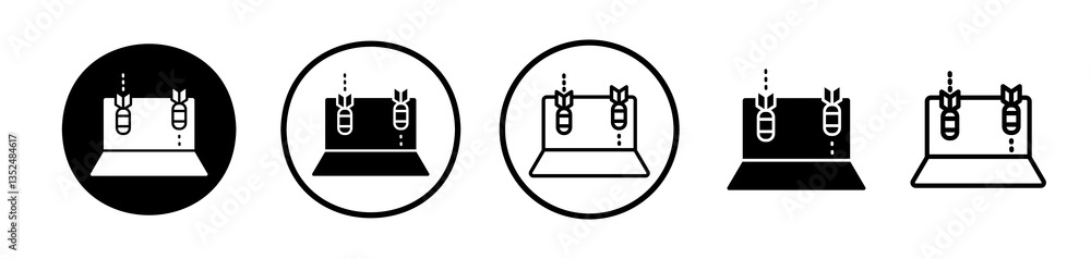 Poster dos icons symbol. flat and line design style.