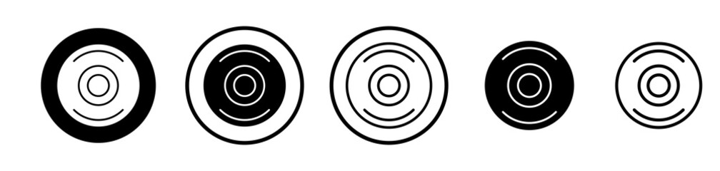 Dvd icons symbol. Flat and line design style.