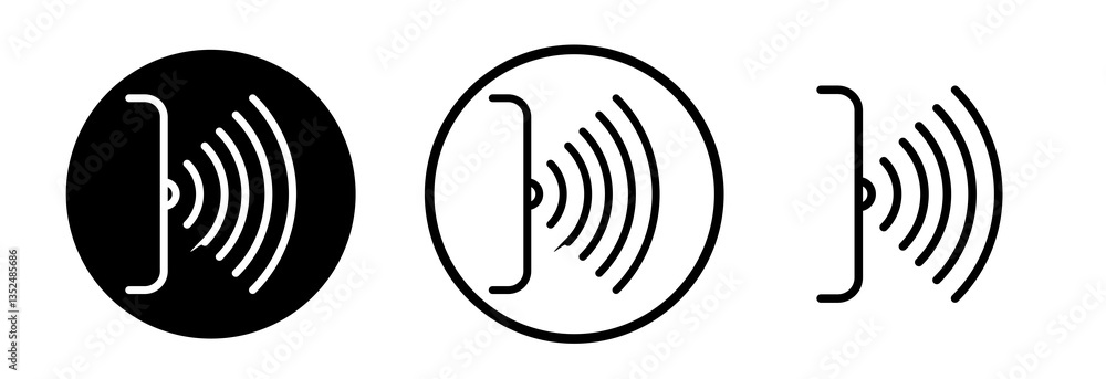 Poster infrared icons symbol. flat and line design style.
