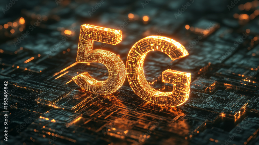 Poster global network 5g high speed internet communication, technology network digital data connection and 