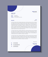 Naklejka premium Creative letterhead minimalist style letterhead template design. Clean corporate letterhead template design, Modern letterheads design template, Set to print. Printable A4 size, Template.