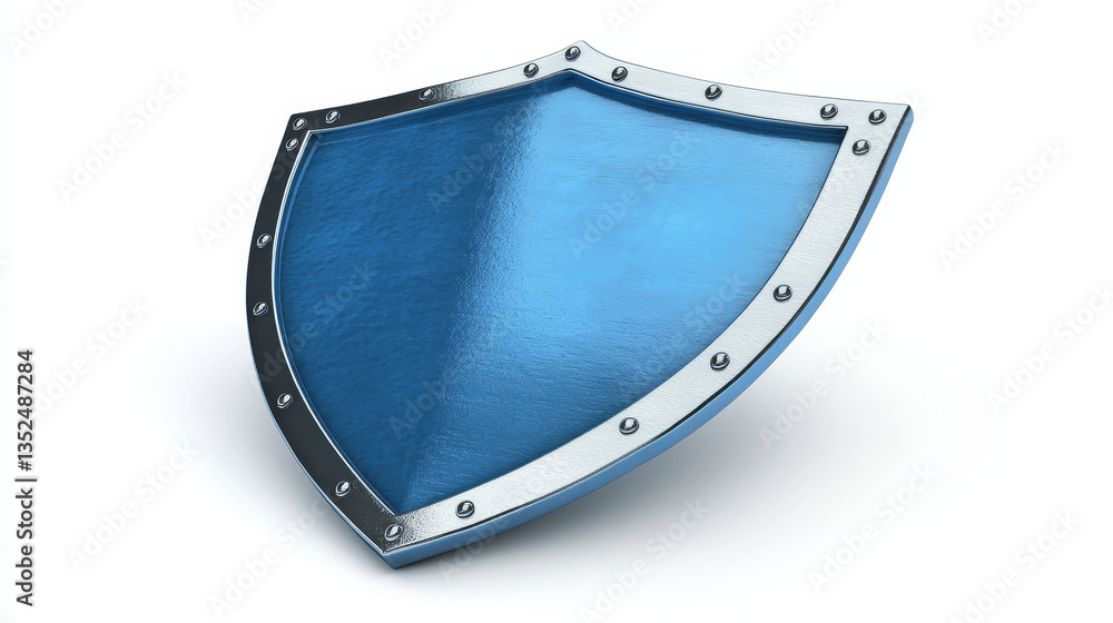 Poster technology cybersecurity protection concept. there is a shield on the left. on the right there is an