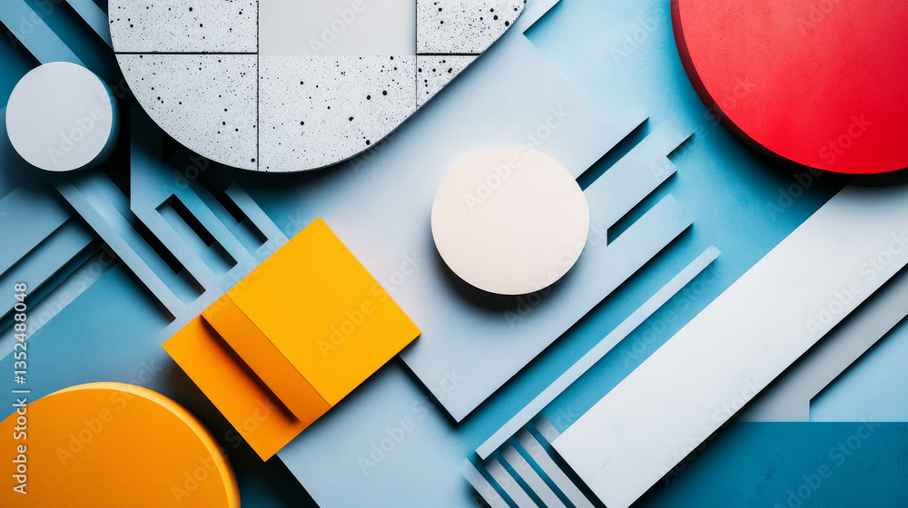 Poster abstract background with geometric elements
