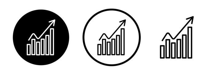 Stagflation icons symbol. Flat and line design style.
