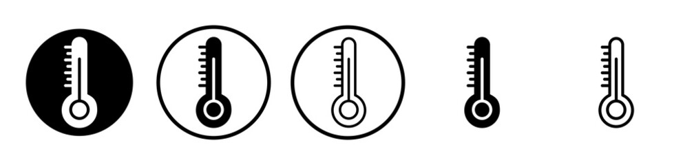 Thermometer icons symbol. Flat and line design style.