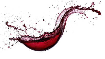 Red Wine Splashing in a Glass