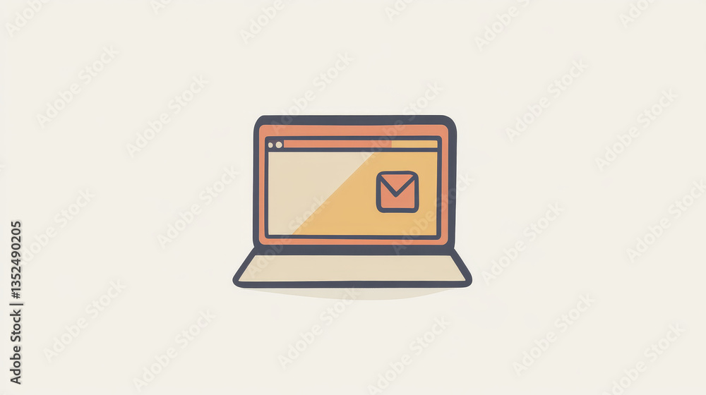 Poster blank web browser window with tab, toolbar and search field. modern website, internet page in flat s