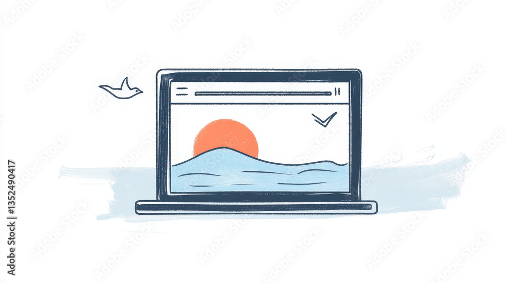 Poster blank web browser window with tab, toolbar and search field. modern website, internet page in flat s