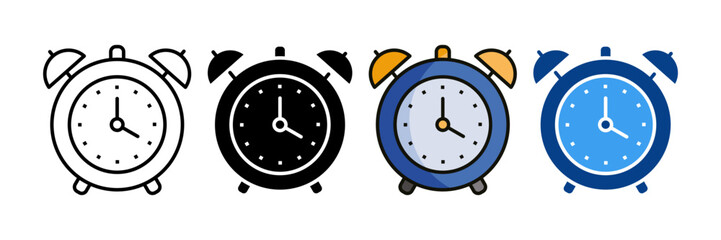 Alarm Clock  Icon Set Multiple Style Collection