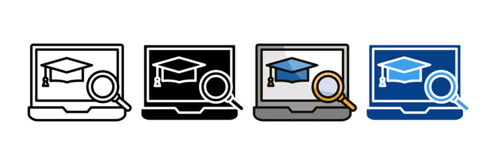 Laptop  Icon Set Multiple Style Collection