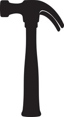 Hammer vector silhouette isolated on white background